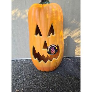 PrisMatix 27" Blow Mold JACK O LANTERN‎ Pumpkin Spooky Village Light Up VIDEO